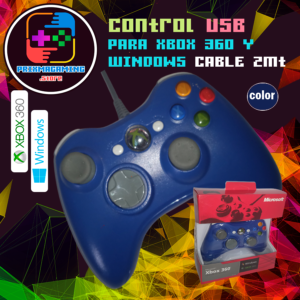 Control Azul USB XBOX 360 o PC