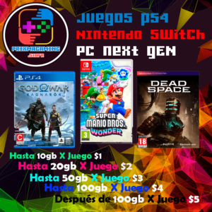 Juegos PS4 PC SWITCH