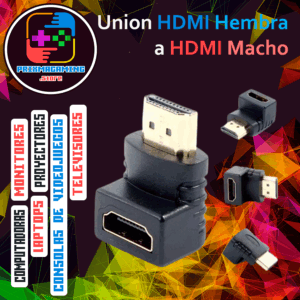 Union HDMI Hembra Macho tipo L
