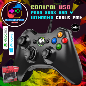 Control USB PC y Xbox 360 Negro