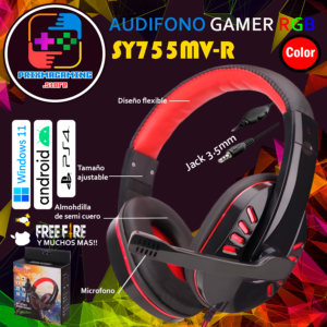 Audifono Gamer SY755MV-R