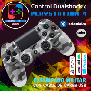 Control PS4 Estampado Militar Gris