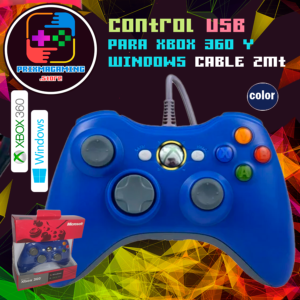 Control USB PC y Xbox 360 Azul