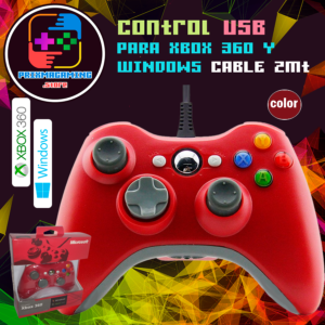 Control USB PC y Xbox 360 Rojo