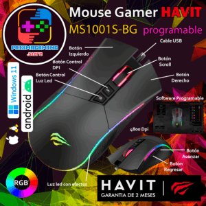 Mouse Gamer Havit MS1001S-BG