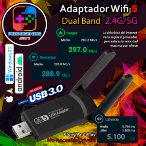 Adaptador wifi 5 2.4G/5G
