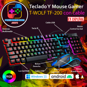 Combo Gamer TF200 T-WOLF